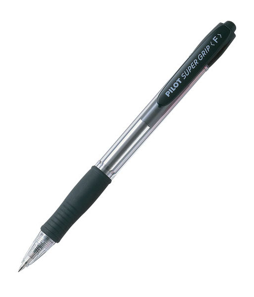 Hemijska olovka 0.7 PILOT SUPER GRIP, Crna 