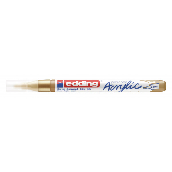 AKRILNI MARKER E-5300 FINE 1-2MM OBLI VRH EDDING ZLATNA 