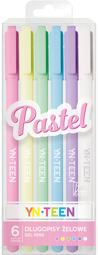 Set šest flomastera PASTEL YN TEEN 