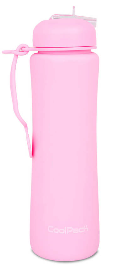 Silikonska flašica za vodu PINK - 600ml 