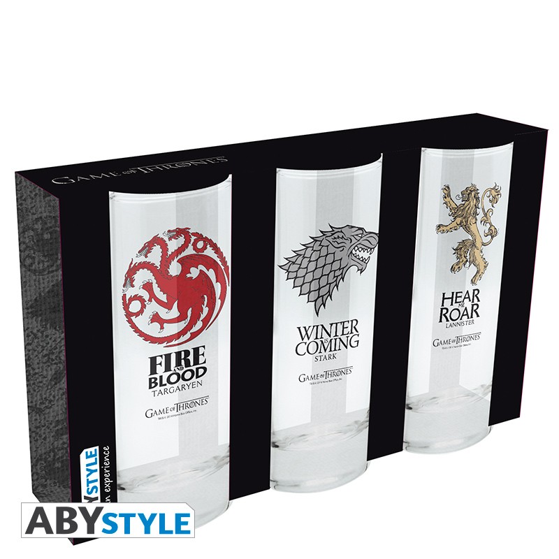 GAME OF THRONES set tri čaše 290ml 