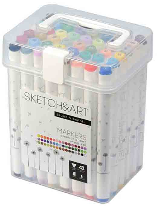 Set dvostranih markera 48 kom SKETCH&ART Maxi 