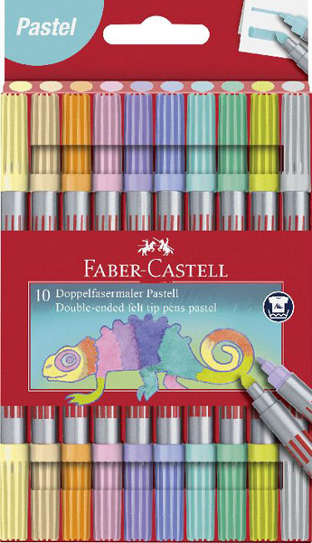 FABER CASTELL dupli flomasteri PASTEL 10kom 