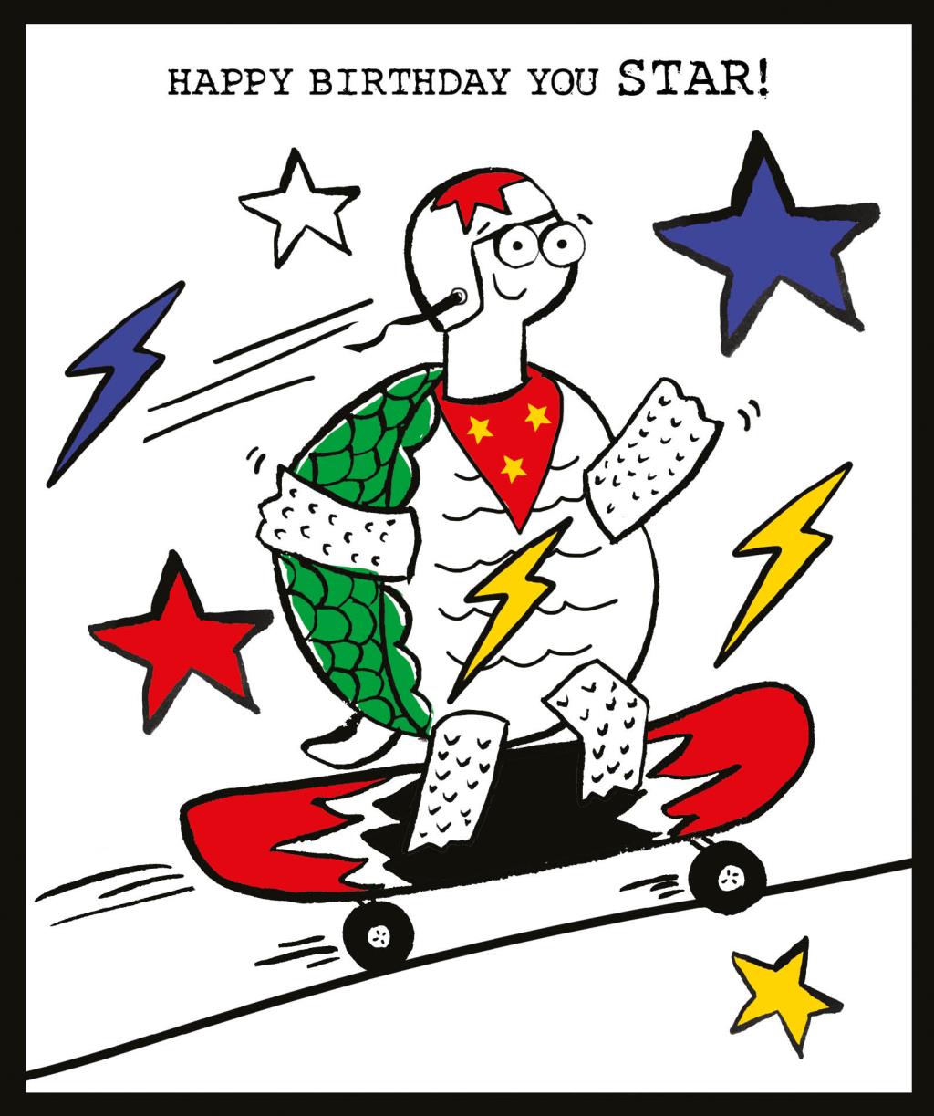 Rođendanska čestitka SKATEBOARD 