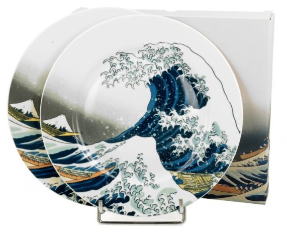 Set dva desertna tanjira THE GREAT WAVE - K. HOKUSAI 