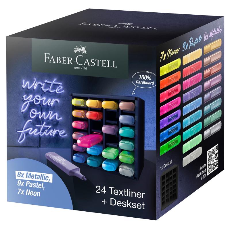 FABER CASTELL set 24 flomaster textlinera 