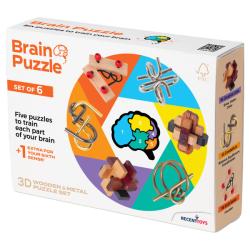 IQ puzzle BRAIN PUZZLE SET OF 6 