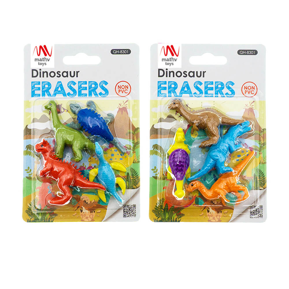 Set gumica za brisanje DINOSAURS (dve vrste) 