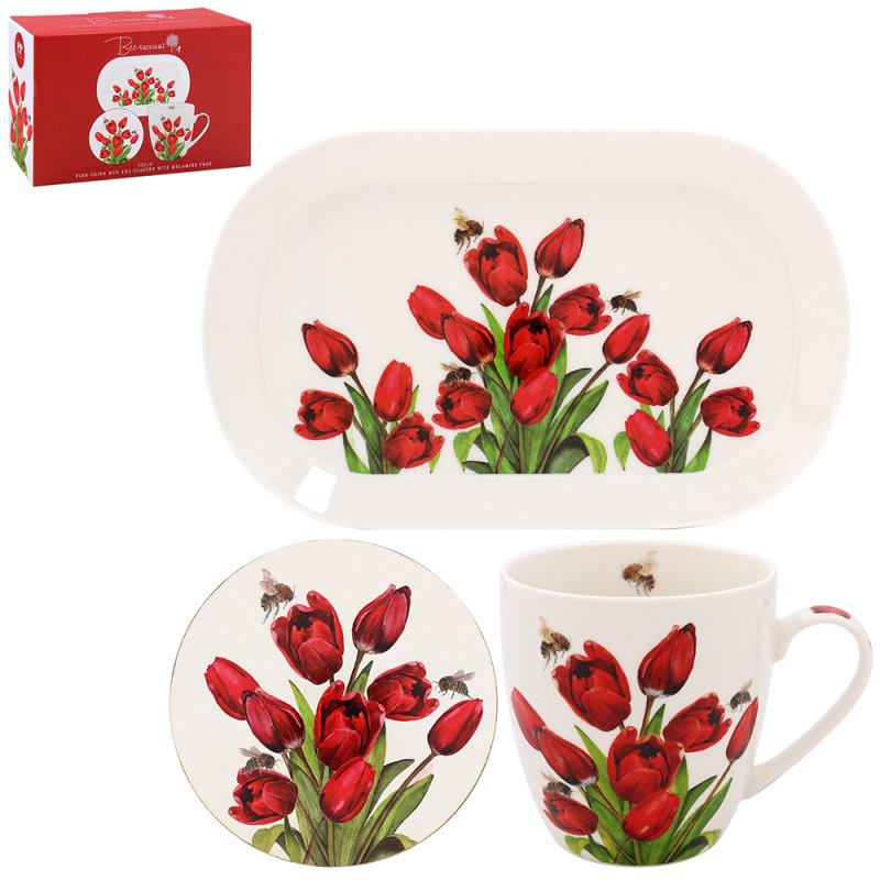 Set šolja, podmetač, tanjir TULIP 