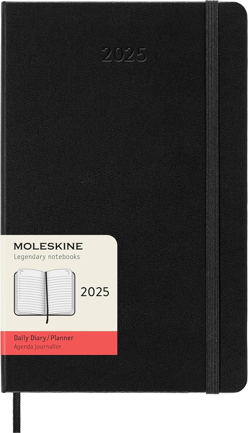 MOLESKINE datumirani planer 2025 TP CRNI 13x21cm 