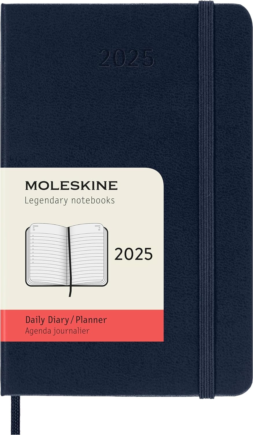 MOLESKINE datumirani planer 2025 TP PLAVI 9x14cm 