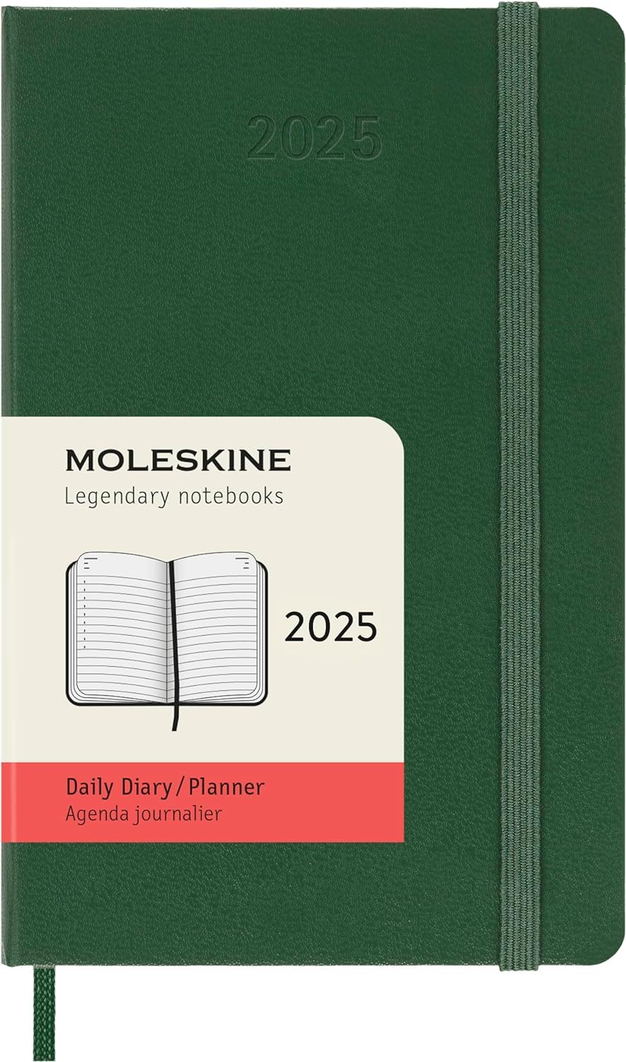 MOLESKINE datumirani planer 2025 TP ZELENI 9x14cm 