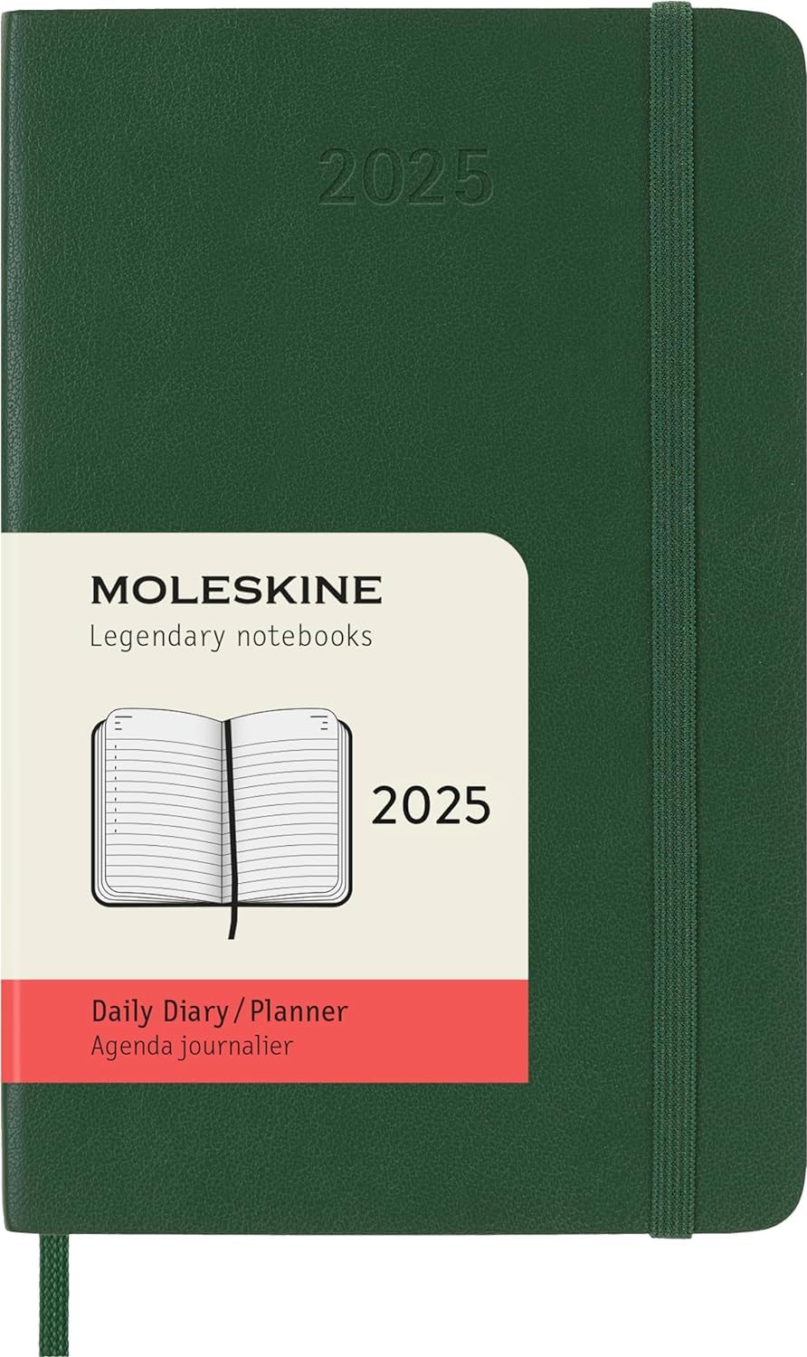 MOLESKINE datumirani planer 2025 MP ZELENI 9x14cm 