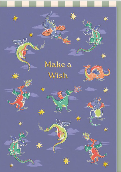 Rođendanska čestitka MAKE A WISH DRAGONS 