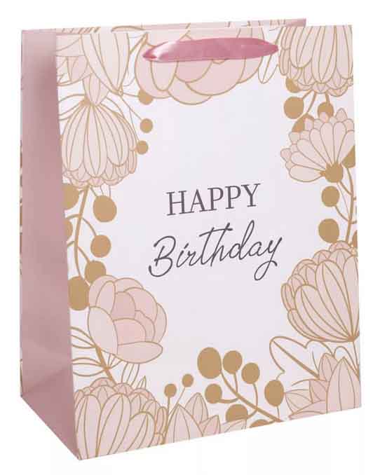 Kesa HAPPY BIRTHDAY IN PINK FLOWERS L 