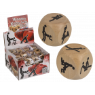 WOODEN DICE, KAMASUTRA, CA. 3 X 3 CM, 36 PCS. PER DISPLAY 