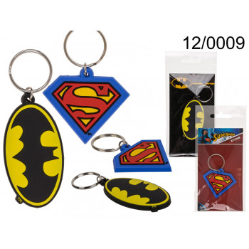 METALNI PRIVEZAK ZA KLJUCEVE 7 CM SUPERMAN I BATMAN 