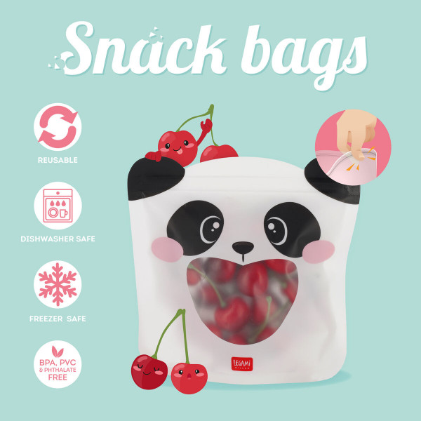 Višekratne vrećice za hranu SNACK BAGS - PANDA 