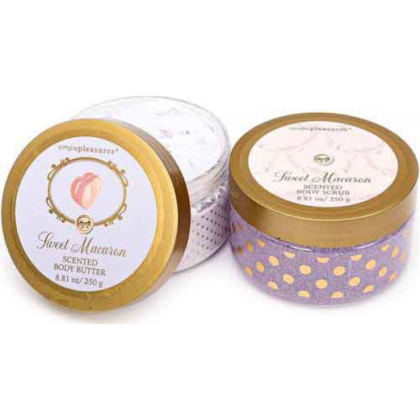 Body butter and scrub set SWEET MACARON 250g 