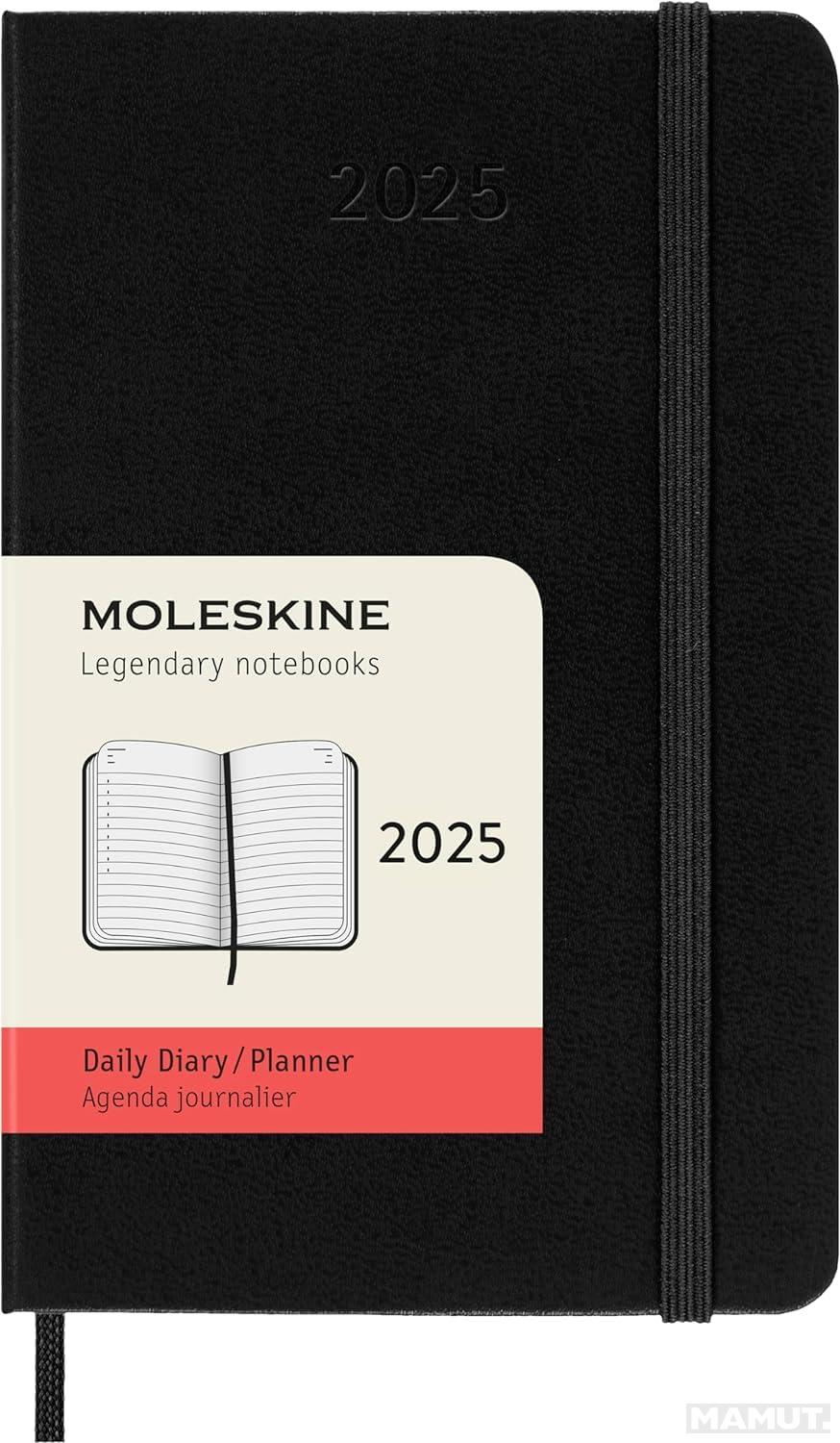 MOLESKINE datumirani planer 2025 TP CRNI 9x14cm 