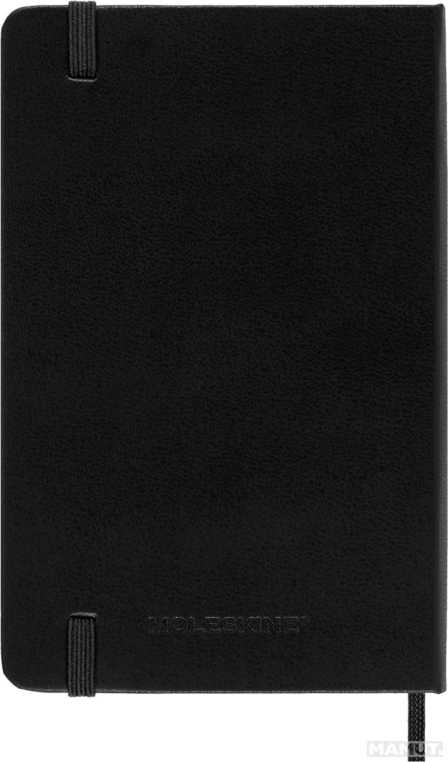 MOLESKINE datumirani nedeljni planer 2025 TP CRNI 9x14cm 